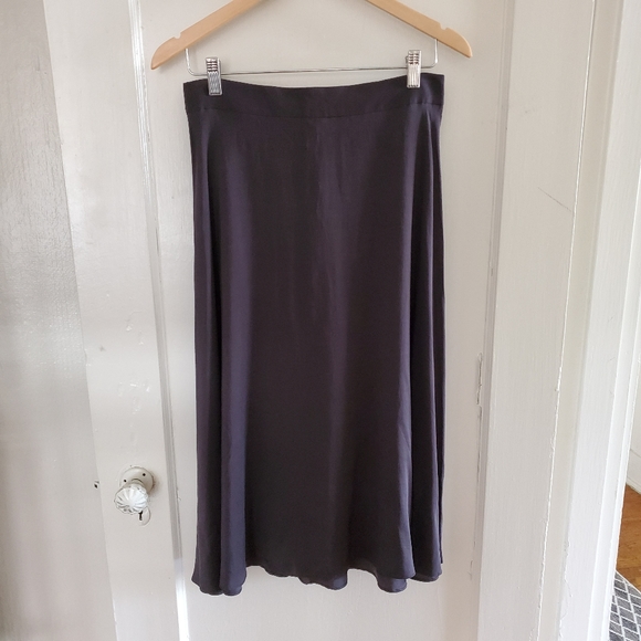 MaxMara Pure 100% Silk Skirt, Navy Size 10 - Picture 1 of 6